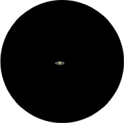 50倍で土星をみたときの視野のイメージ