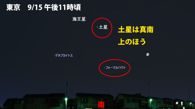 9月から10月の土星